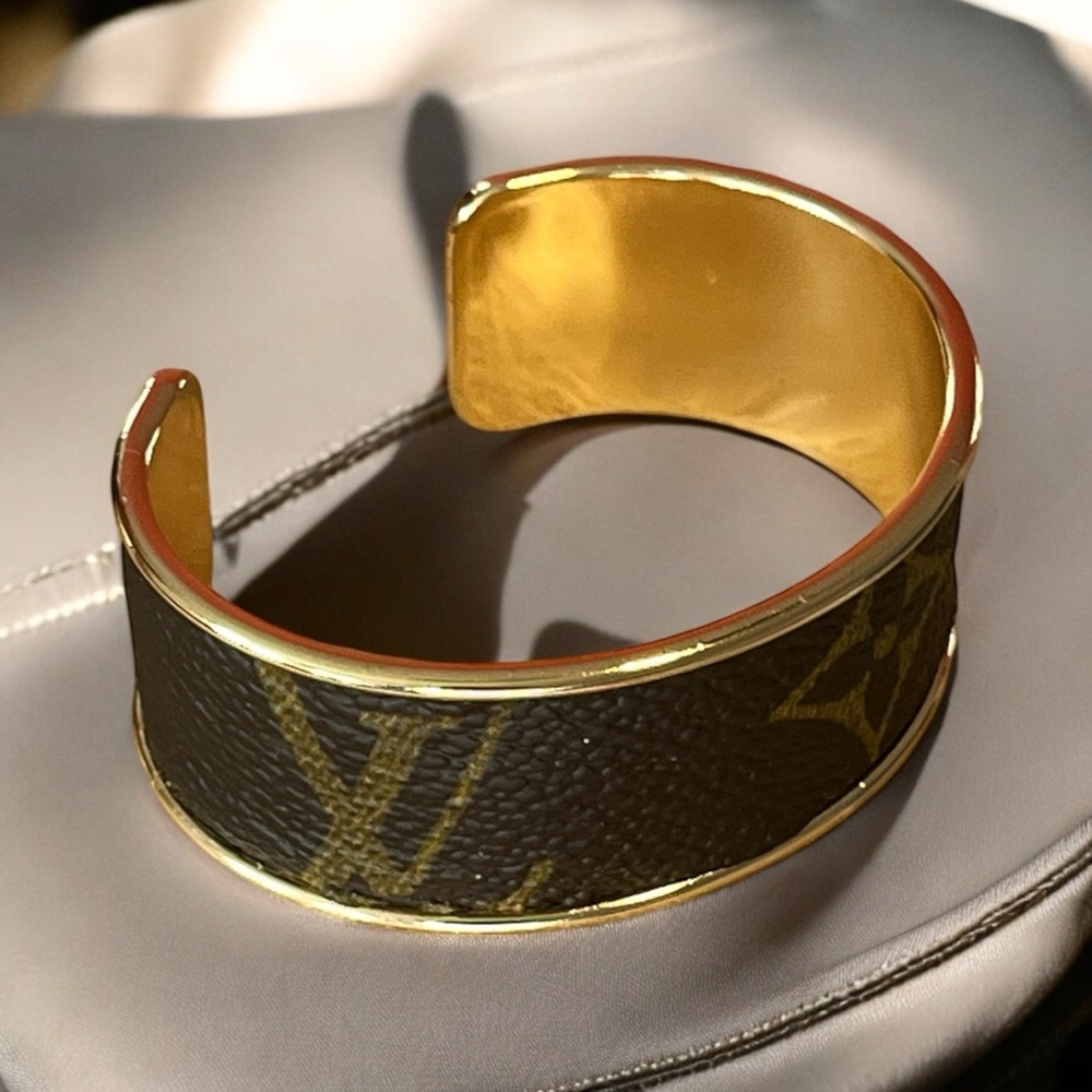 Louis Vuitton Monogram Gold Cuff Costume Jewelry